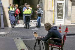 L'antiga seu de Correus de Sabadell acull el rodatge de Der Barcelona Krimi 